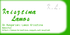 krisztina lamos business card